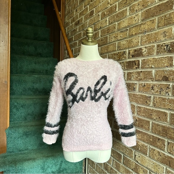 Forever 21 Light Pink Barbie Eyelash Fuzzy Sweater - Picture 2 of 12
